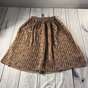 Sincerely Jules Size L Leopard Print Pleated Midi Slip Skirt